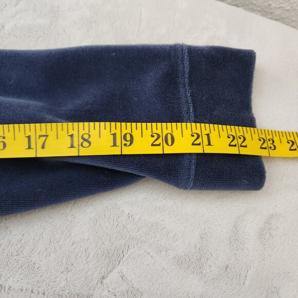 Denim & Company Velour Top Pullover Womens Small Long Sleeve Pockets Blue - Picture 8 of 16